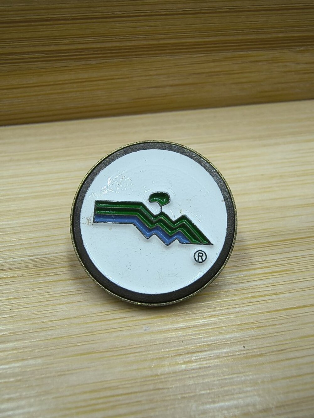 Vintage Pebble Beach Golf Links Stem Ball Marker - Lone Cypress Mountain Logo